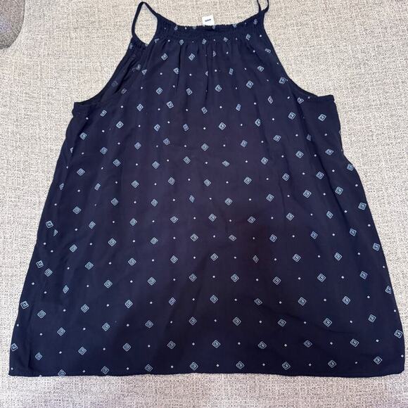 Old Navy Blue White Spaghetti Strap Lightweight Tank Top Shirt Sz M - Picture 2 of 8
